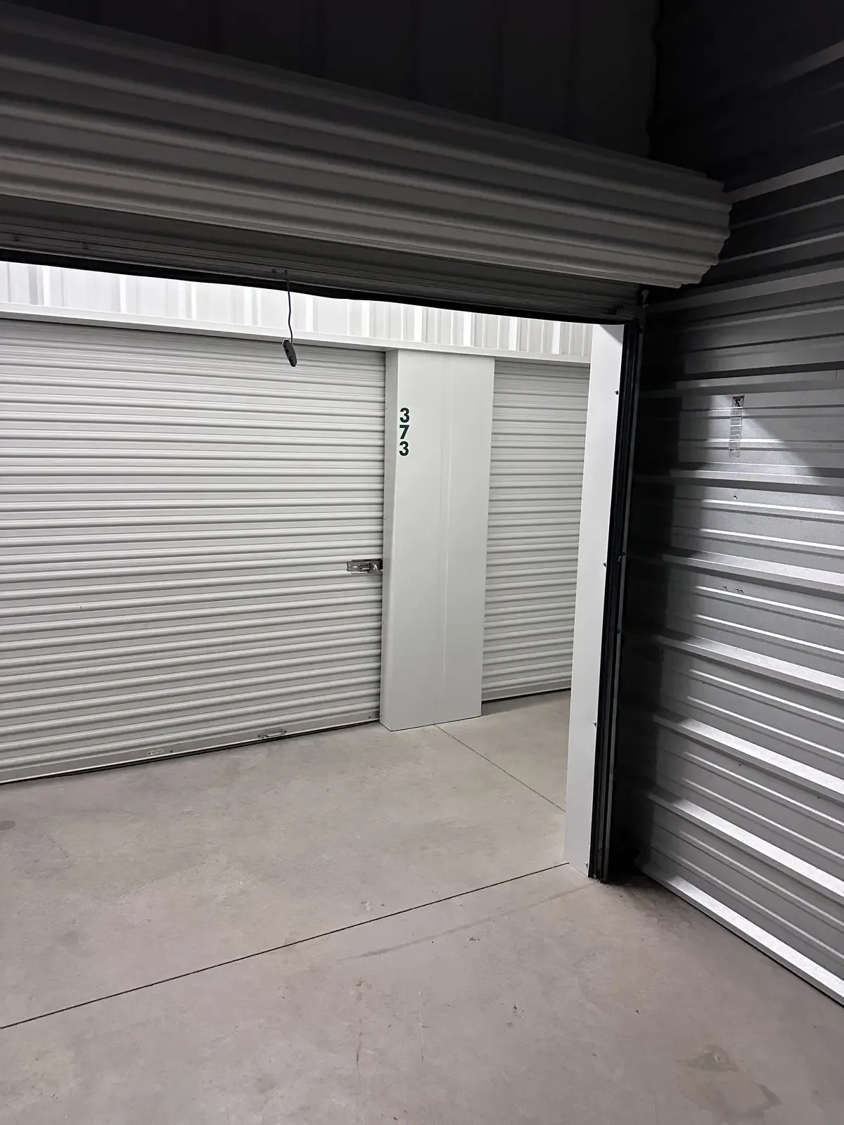 Indoor self storage units with roll up doors